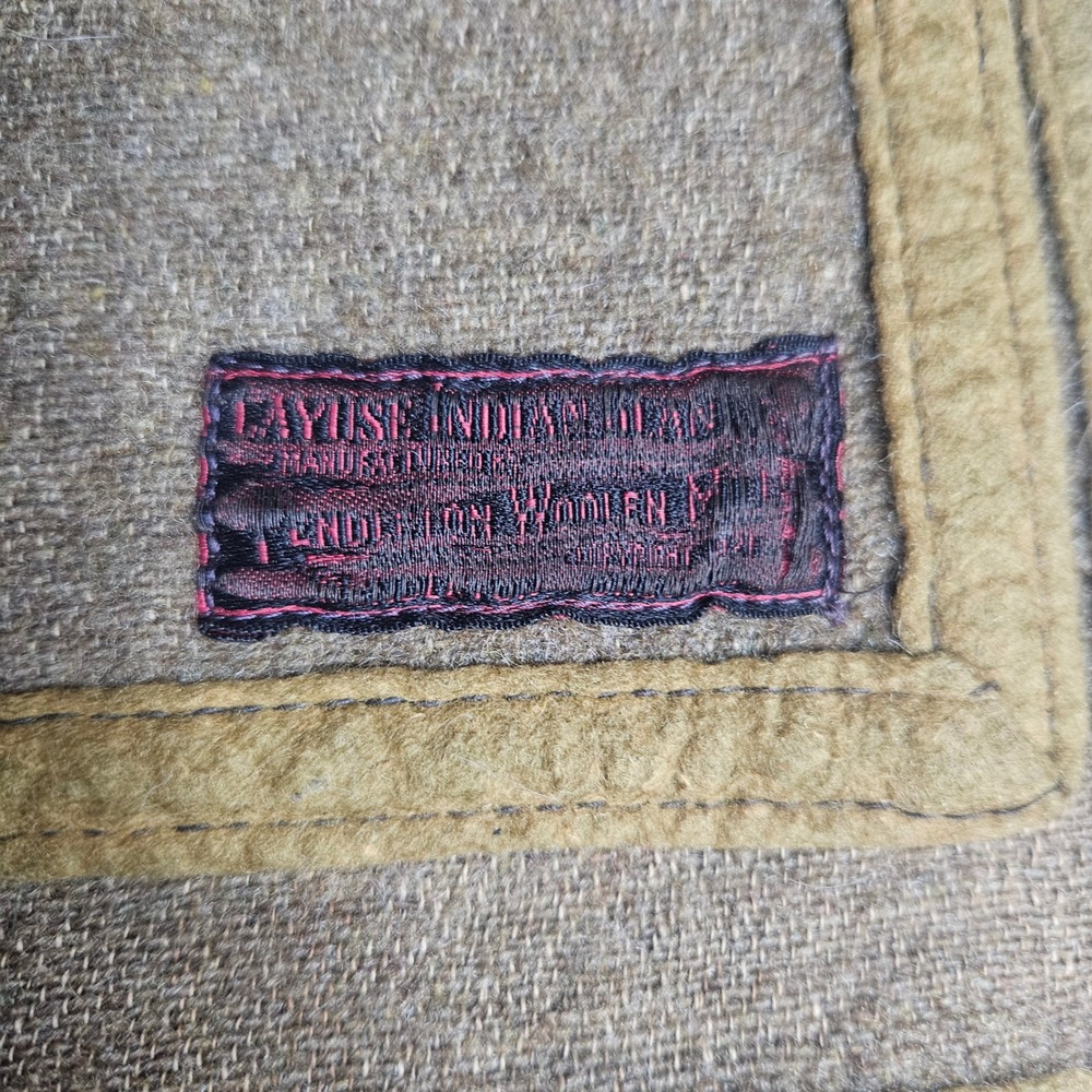 Vtg Antique Pendleton Cayuse Indian Robe Wool Blanket Southwest Geometric 60x64 - Picture 2 of 6